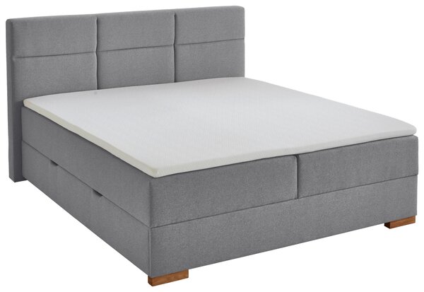 POSTEL BOXSPRING, 180/200 cm, šedá home24 - Postele s úložným prostorem, Online Only