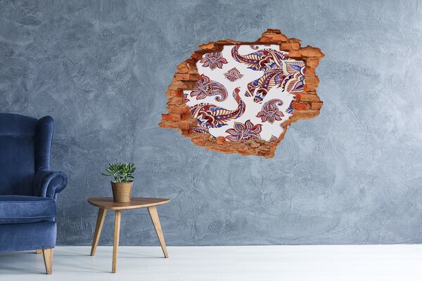 Díra 3D fototapeta nálepka Sloni ornamenty nd-c-127798493
