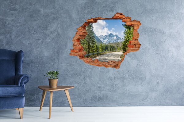 Díra 3D ve zdi nálepka Cesta Tatry nd-c-129408685