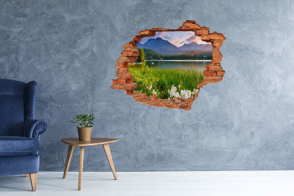 Díra 3D ve zdi na stěnu Jezero v horách nd-c-132044100