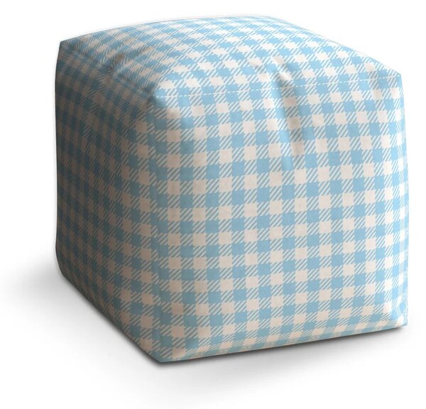 Sablio Taburet Cube Čtvercový vzor - 40x40x40 cm