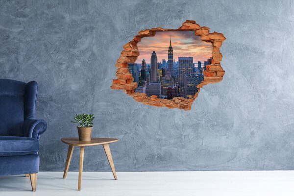 Fototapeta díra na zeď 3D Manhattan New York nd-c-131426283