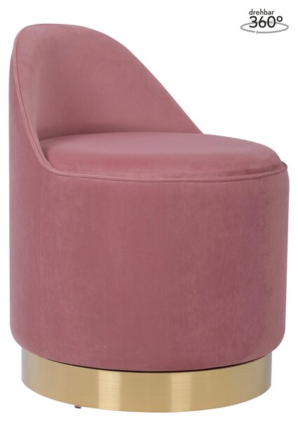 OTOČNÝ TABURET, textil, 52/68 cm MID.YOU - Taburety, Online Only