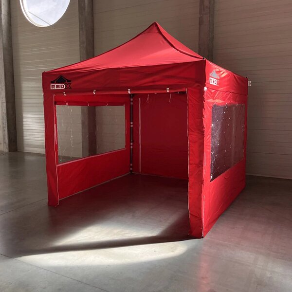 Nůžkový párty stan RedX® PROFI EXTREME COMPOSITE 3x3 m (Plně profesionální párty stan 3x3 m ve verzi s pevnou kompozitovou konstrukcí - dostupný v 16)