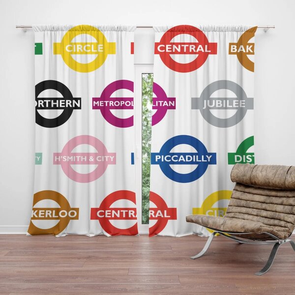 Sablio Závěs Metro: 2ks 140x250cm