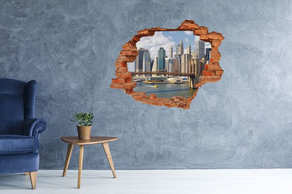 Fototapeta díra na zeď 3D Manhattan New York nd-c-136544360