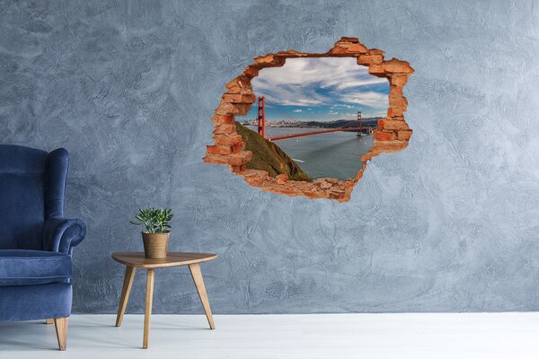 Fototapeta díra na zeď 3D Most San Francisco nd-c-141127351