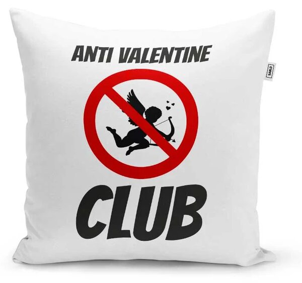 Sablio Polštář Anti Valentine Club: 40x40 cm