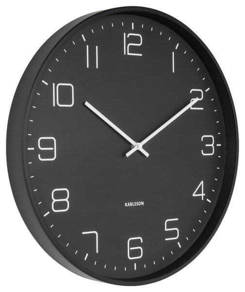 NÁSTĚNNÉ HODINY černá 40/40/4,5 cm Karlsson - Nástěnné hodiny, Online Only
