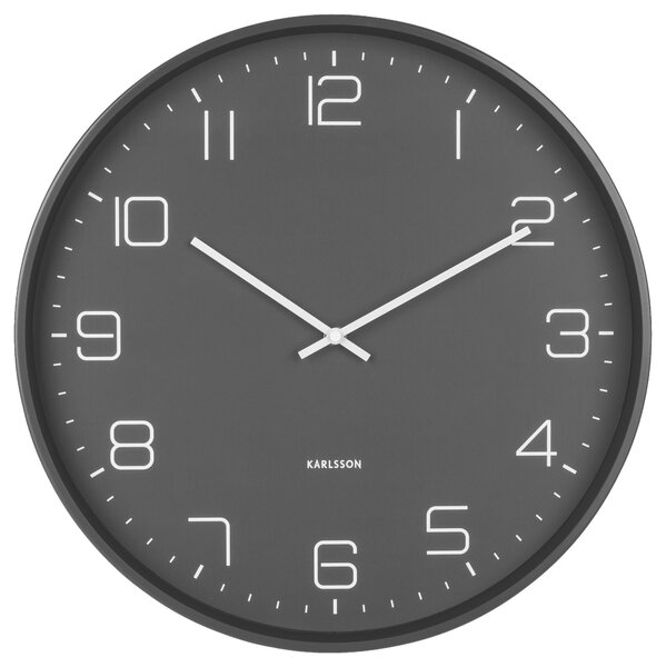 NÁSTĚNNÉ HODINY černá 40/40/4,5 cm Karlsson - Nástěnné hodiny, Online Only