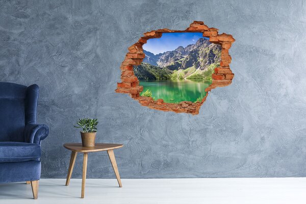 Díra 3D ve zdi nálepka Morské oko Tatry nd-c-148762187