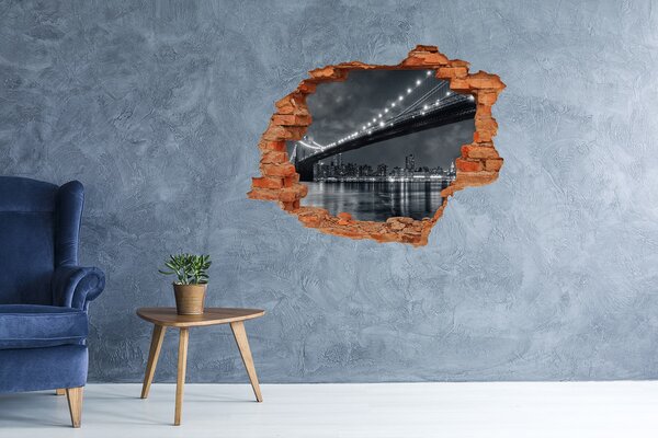 Fototapeta díra na zeď 3D Brooklynský most nd-c-15676398