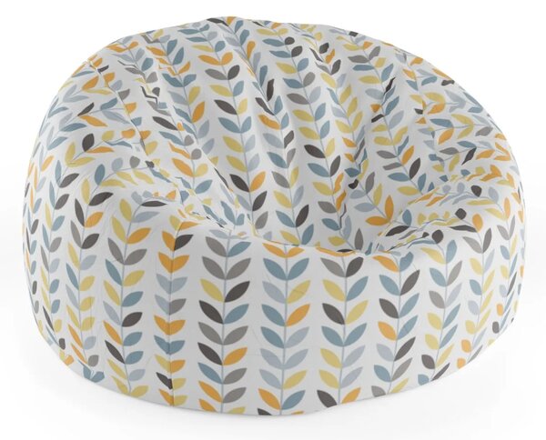 Sablio Sedací vak Cocoon Barevné lístky - 75 x 45 x 35 cm