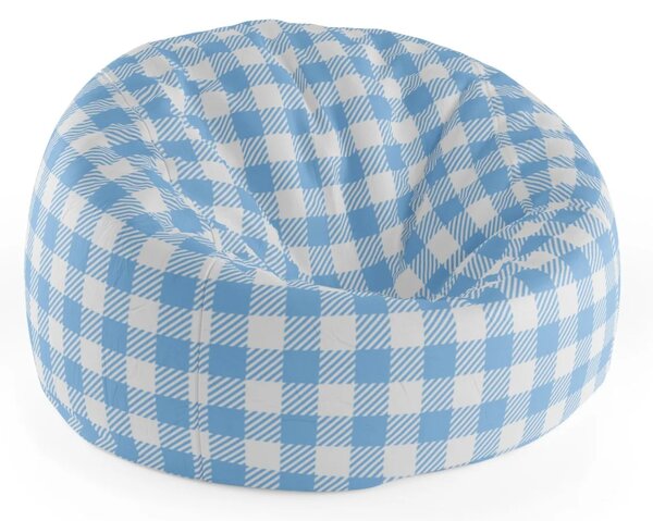 Sablio Sedací vak Cocoon Košilový vzor - 75 x 45 x 35 cm