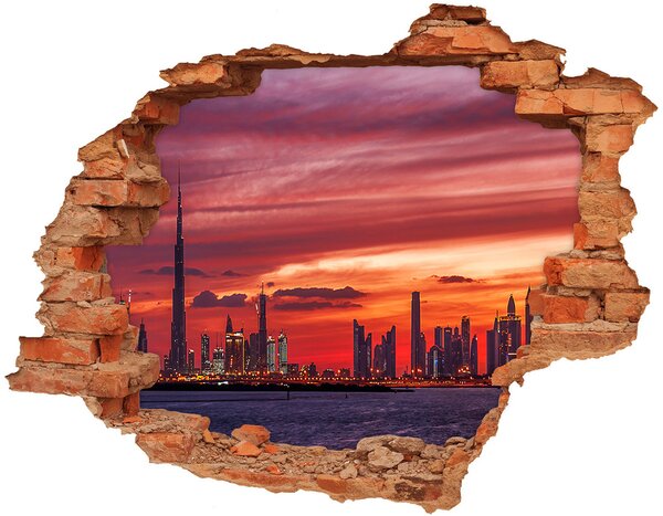 Fototapeta díra na zeď 3D Západ slunce Dubaj nd-c-162023907