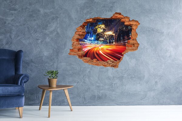 Fototapeta díra na zeď 3D Rychlost ve městě nd-c-159407726
