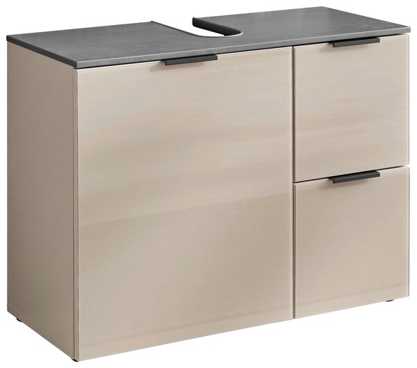 SKŘÍŇKA POD UMYVADLO, kašmírová, antracitová, kašmírová, 80/60/35 cm Venda - Koupelnové série