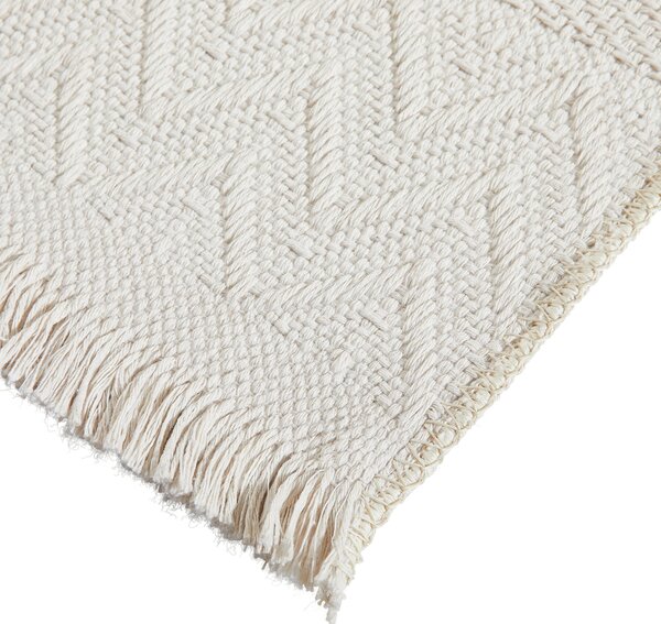 KOBEREC TKANÝ NA PLOCHO, 120/170 cm bílá Linea Natura - Online Only koberce & rohožky, Online Only