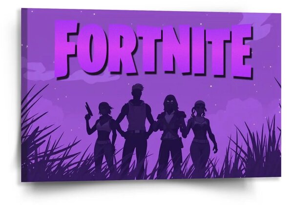 Sablio Obraz FORTNITE Fialová silueta - 120x80 cm