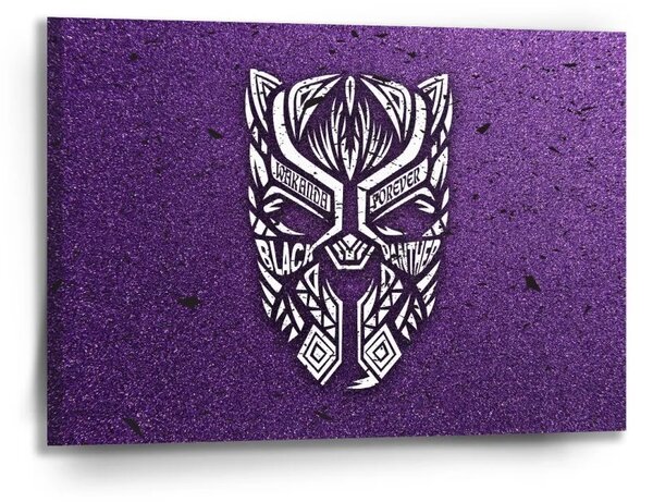 Sablio Obraz BLACK PANTHER wakanda forever Bílý - 90x60 cm