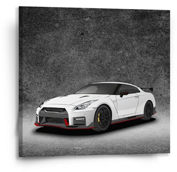 Sablio Obraz Nissan GTR 35 Šedý - 50x50 cm