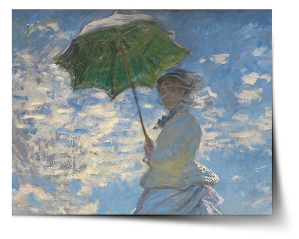 Sablio Plakát Dáma se slunečníkem - Claude Monet - 60x40 cm