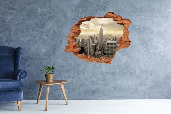 Fototapeta díra na zeď 3D Manhattan New York nd-c-18341458