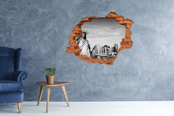 Fototapeta díra na zeď 3D Socha Svobody nd-c-27889874