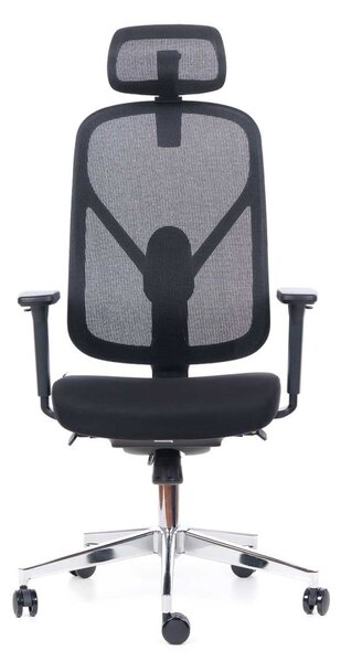 Kancelářská ergonomická židle EPOQ - síťovaná záda, látka, černá