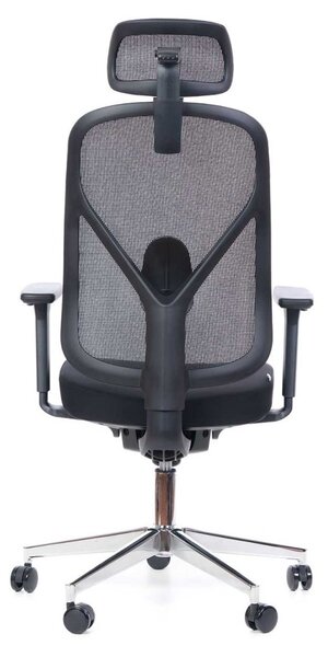 Kancelářská ergonomická židle EPOQ - síťovaná záda, látka, černá