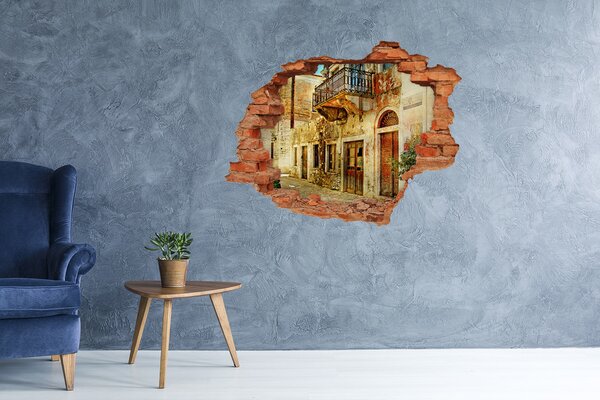 Fototapeta díra na zeď 3D Uličky Řecko nd-c-31434138
