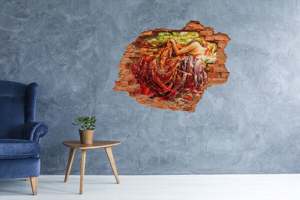 Díra 3D fototapeta nálepka Spící žena nd-c-31863954