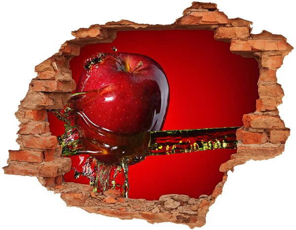 Nálepka 3D díra na zeď Jablko a voda nd-c-33682743
