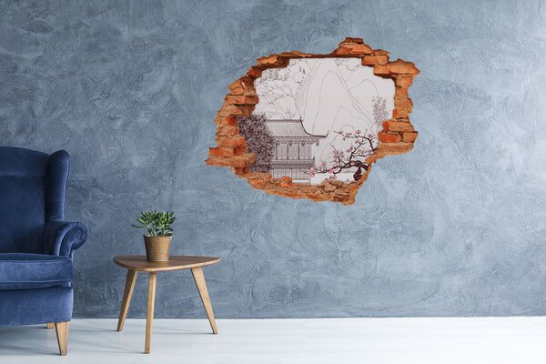 Díra 3D fototapeta nálepka Čínská příroda nd-c-33354243