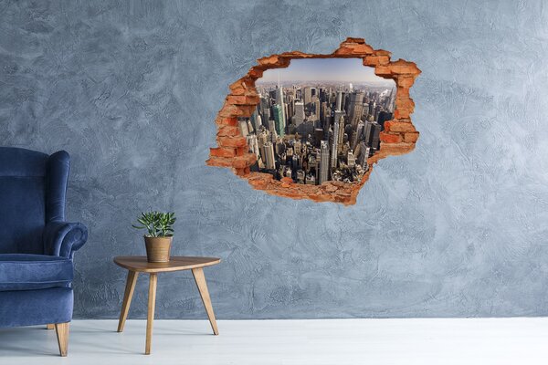 Fototapeta díra na zeď 3D New York z ptačího pohledu nd-c-35764394