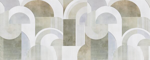 Fototapety Abstraktní geometrie ve stylu art deco s retro efektem, Fototapety abstraktní, w04079 : uwalls.cz