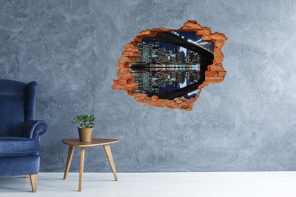 Fototapeta díra na zeď 3D Brooklynský most nd-c-37590634