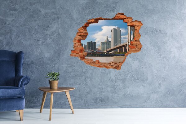 Fototapeta díra na zeď 3D Brooklynský most nd-c-37481066