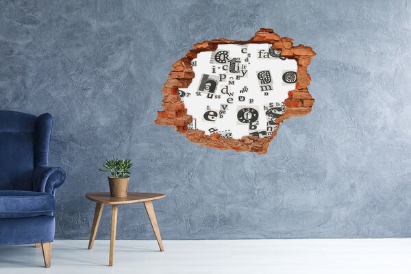 Fototapeta díra na zeď Písmena z novin nd-c-39907961