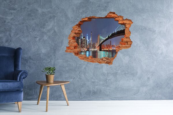 Fototapeta díra na zeď 3D Manhattan New York nd-c-39113781
