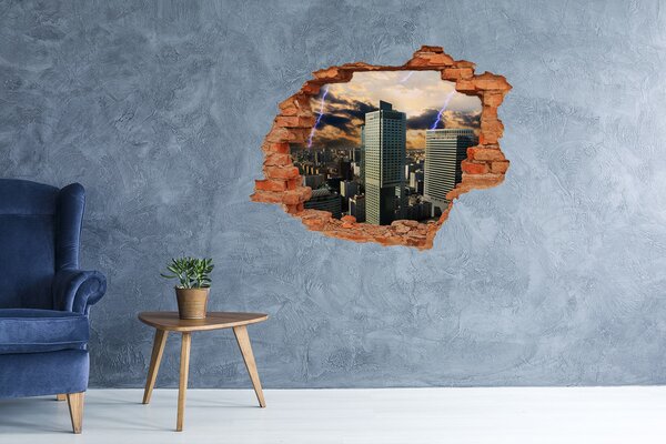 Fototapeta díra na zeď 3D Bouře Varšava nd-c-41880517