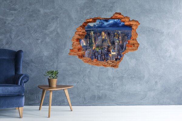 Fototapeta díra na zeď 3D New York z ptačího pohledu nd-c-43839056