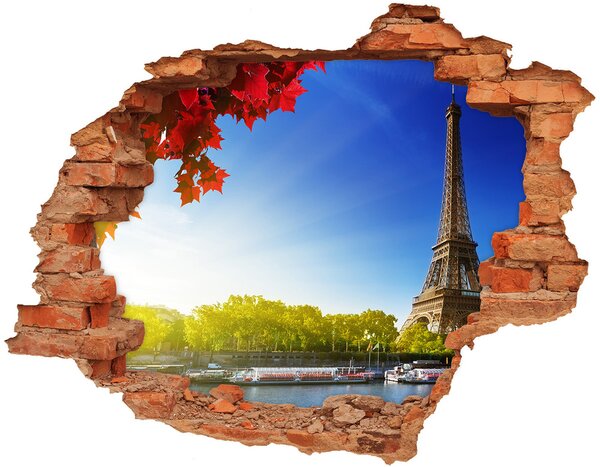 Fototapeta díra na zeď 3D Eiffelova věž Paříž nd-c-44409283