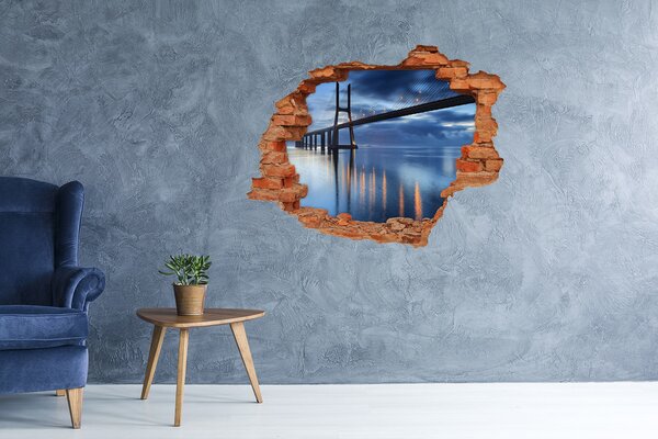 Fototapeta díra na zeď 3D Osvětlený most nd-c-48644304