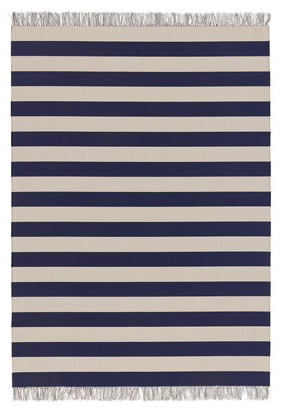 Koberec Big Stripe in/out: Béžovo-modrá 80x140 cm