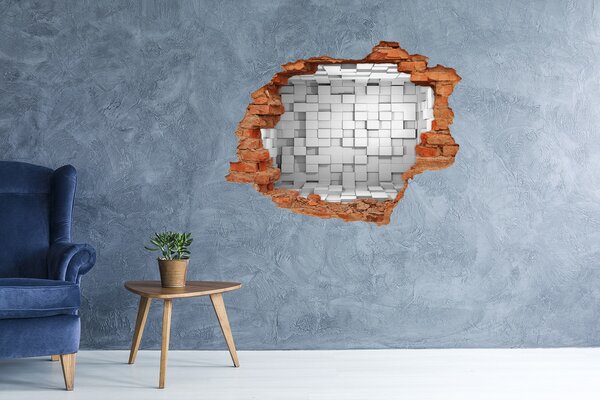 Díra 3D fototapeta nástěnná Nálepka krychle nd-c-50138358