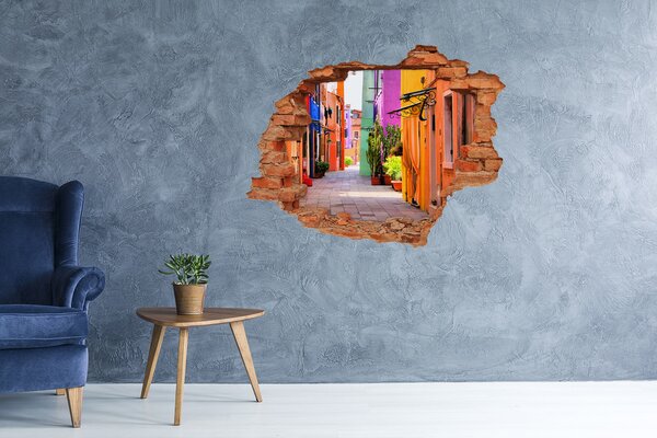 Fototapeta díra na zeď 3D Barevné uličky nd-c-51805031