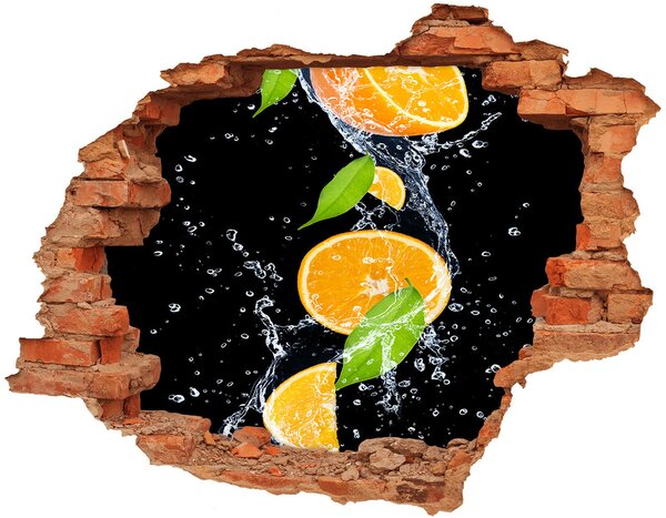 Nálepka 3D díra na zeď Pomeranče a voda nd-c-51416552