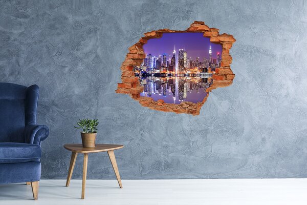 Fototapeta díra na zeď 3D Manhattan New York nd-c-52706281