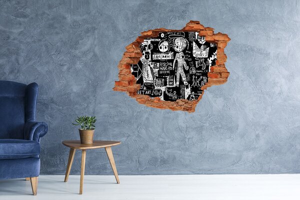 Foto fotografie díra na zeď Graffiti nd-c-53556779